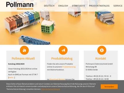 Website von Pollmann Elektrotechnik GmbH