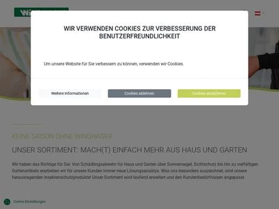 Website von Windhager GmbH Deutschland
