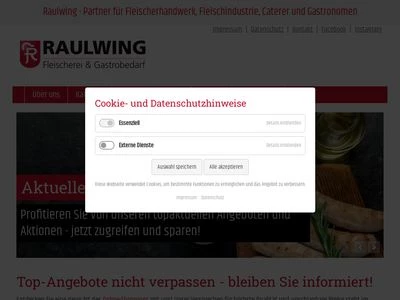 Website von Fritz Raulwing GmbH & Co. KG