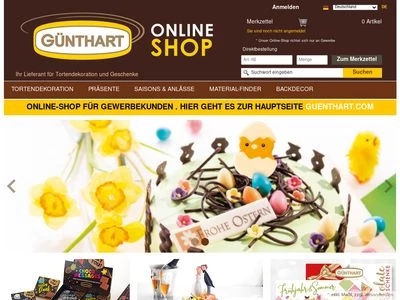 Website von Günthart & Co. KG