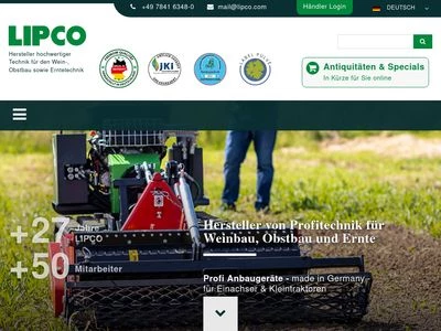 Website von LIPCO GmbH