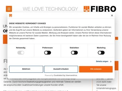 Website von FIBRO GmbH