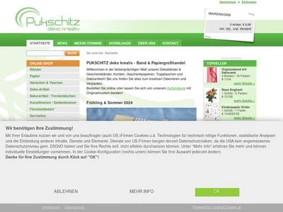 Website von Mag. F. Pukschitz Band & Papiergroßhandel eU