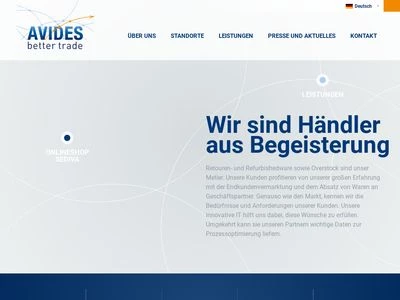 Website von AVIDES Media AG