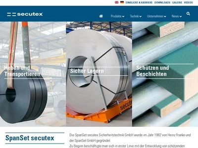 Website von SpanSet secutex Sicherheitstechnik GmbH