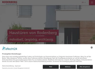 Website von Rodenberg Türsysteme AG