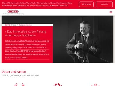 Website von Bertsch Holding GmbH
