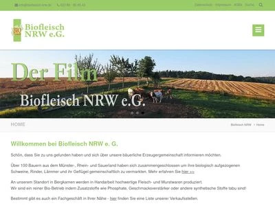 Website von Biofleisch NRW e.G.