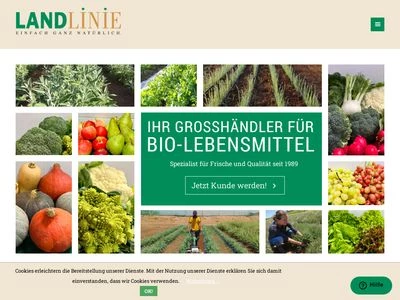 Website von LANDLINIE Lebensmittel-Vertrieb GmbH