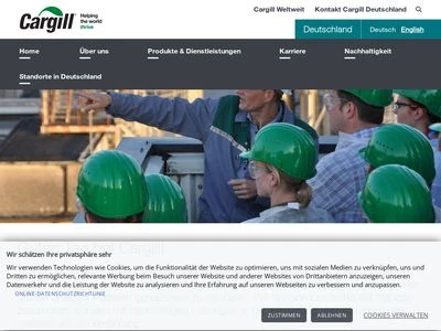 Website von Cargill Deutschland GmbH