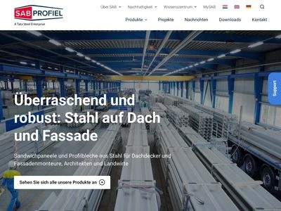 Website von S. A. B. Profil GmbH 