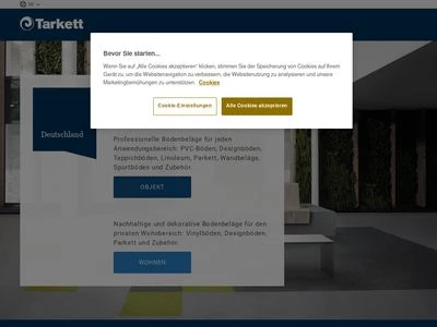 Website von Tarkett Holding GmbH