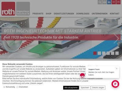 Website von Roth GmbH & Co. KG