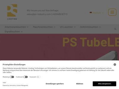Website von Pfeifer und Seibel GmbH