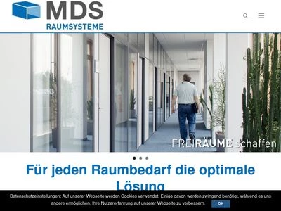 Website von MDS Raumsysteme GmbH