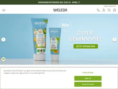 Website von Weleda AG