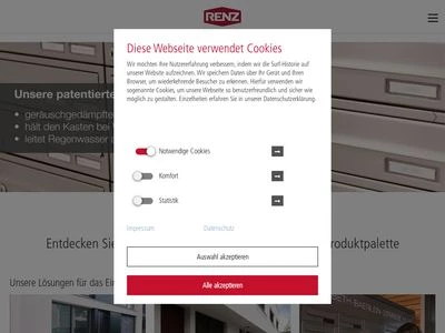 Website von Erwin Renz Metallwarenfabrik GmbH & Co KG 