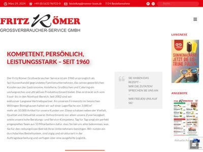 Website von Fritz Römer GV-Service GmbH
