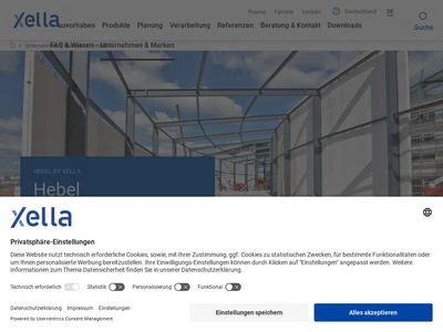 Website von Xella Aircrete Systems GmbH