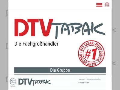 Website von DTV Tabakwaren-Vertriebsgesellschaft mbH