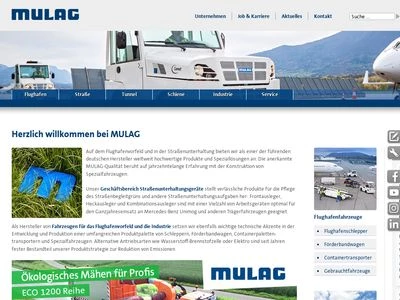 Website von MULAG Fahrzeugwerk - Heinz Wössner GmbH u. Co. KG