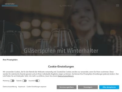 Website von Winterhalter Deutschland GmbH