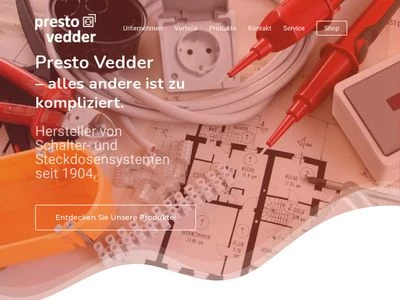 Website von Presto-Vedder GmbH