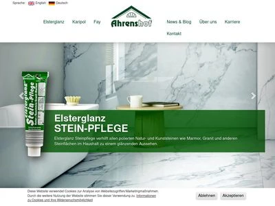 Website von Ahrenshof GmbH