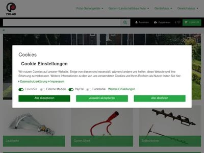 Website von BG Bau- und Gartengeräte HgmbH