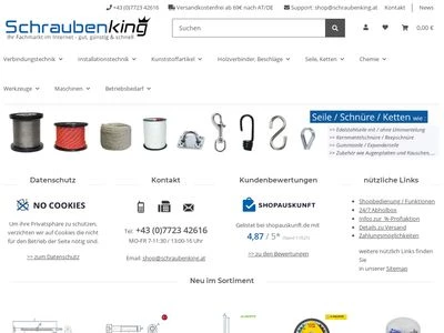 Website von Schraubenking GmbH