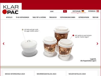 Website von Klarsichtpackung GmbH