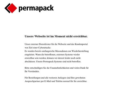 Website von Permapack AG