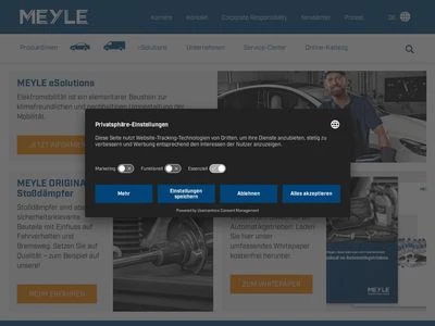 Website von MEYLE AG