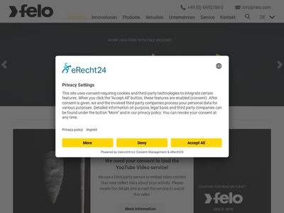 Website von Felo-Werkzeugfabrik Holland-Letz GmbH