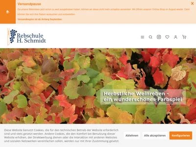 Website von Rebschule Schmidt