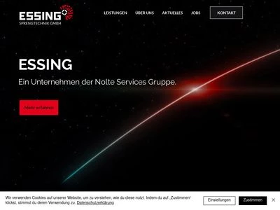 Website von Essing Sprengtechnik GmbH