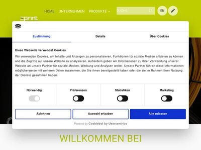Website von SPRINT Kabelverlegesysteme GmbH