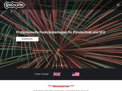 Website von Galaxis Showtechnik GmbH