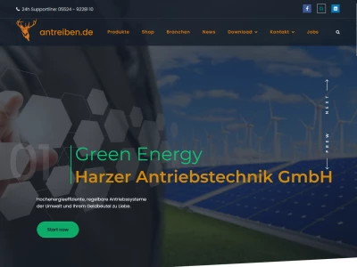Website von Harzer Antriebstechnik GmbH
