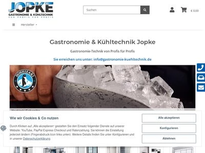 Website von Jopke Gastronomie- und Kältetechnik
