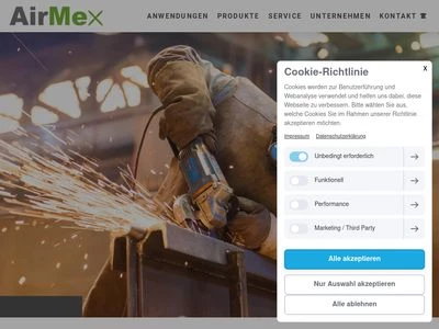 Website von AirMex GmbH