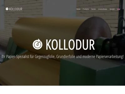 Website von Kollodur Möbelfolien Vertriebs- und Produktions GmbH