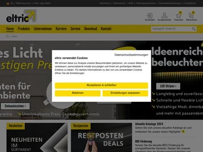 Website von eltric K. Heckel GmbH