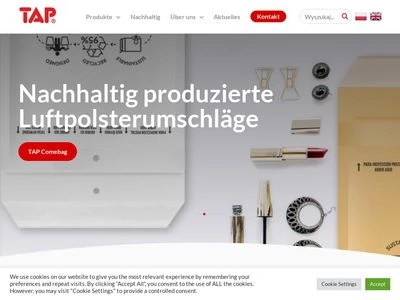 Website von TAP Telion- Air- Pac GmbH