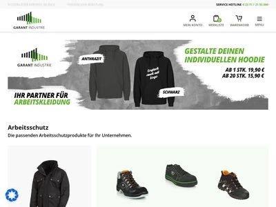 Website von GARANT Industrieservice GmbH