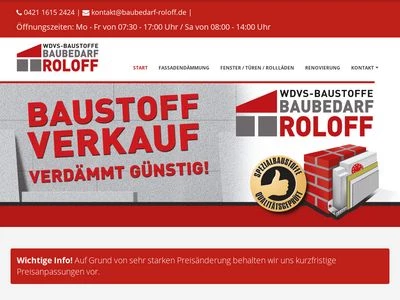 Website von BAUBEDARF Rafael Roloff