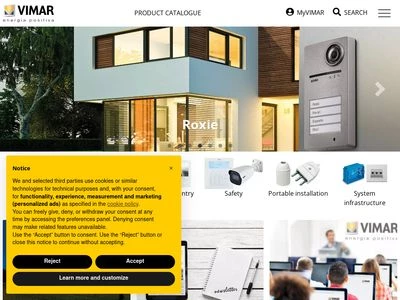 Website von Vimar Austria GmbH