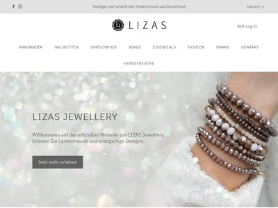 Website von Lizas GmbH & CO. KG