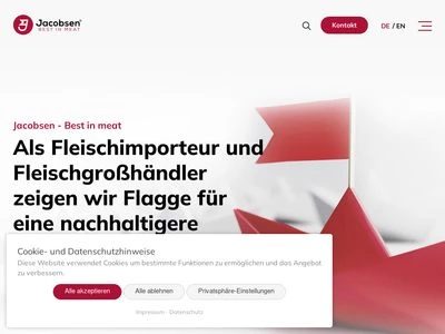 Website von E. Jacobsen GmbH