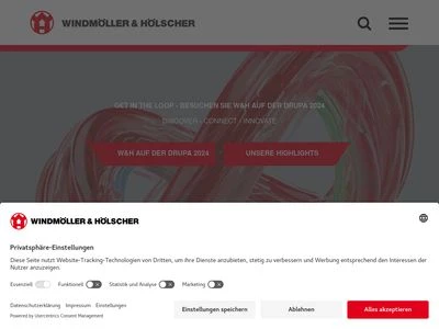 Website von Windmöller & Hölscher KG